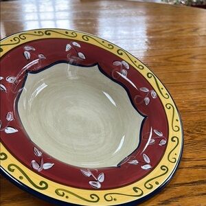 Pier 1 Vallarta pattern Earthenware soup, salad, pasta bowl.  Hand painted 10.5”